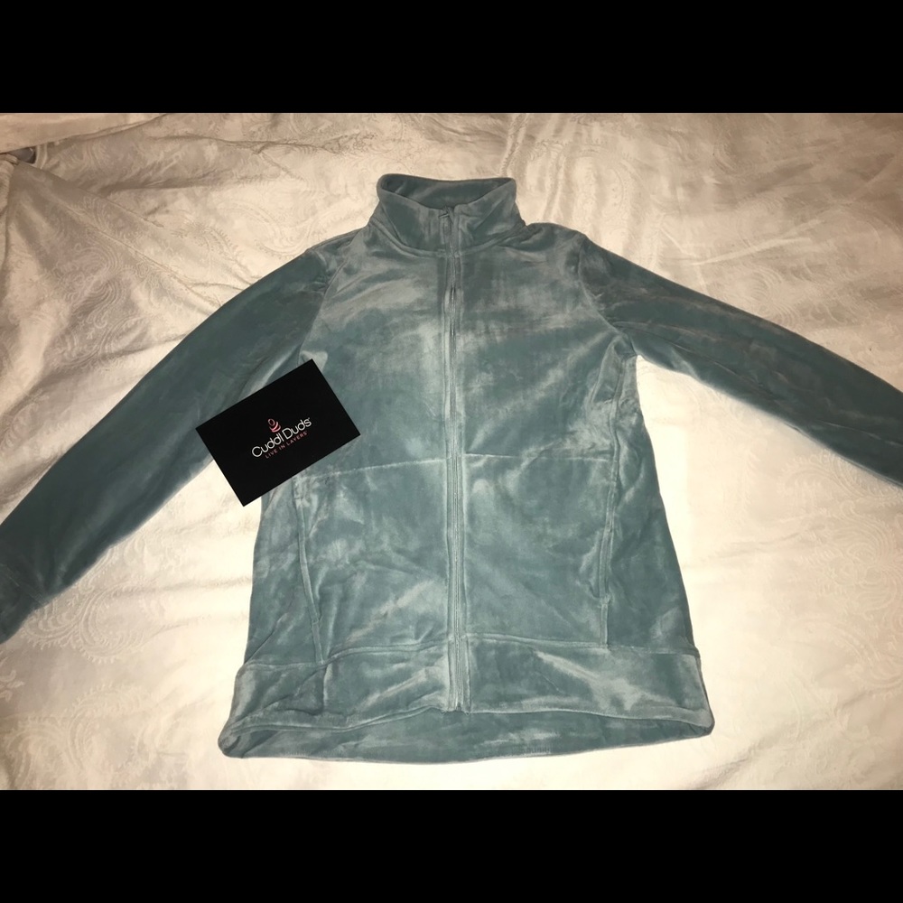 Cuddl Duds Double Plush Velour Long Sleeve FullZip
